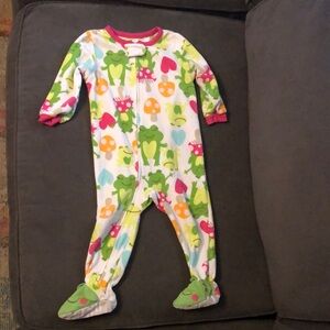 Colorful Frog Print Kids One Piece